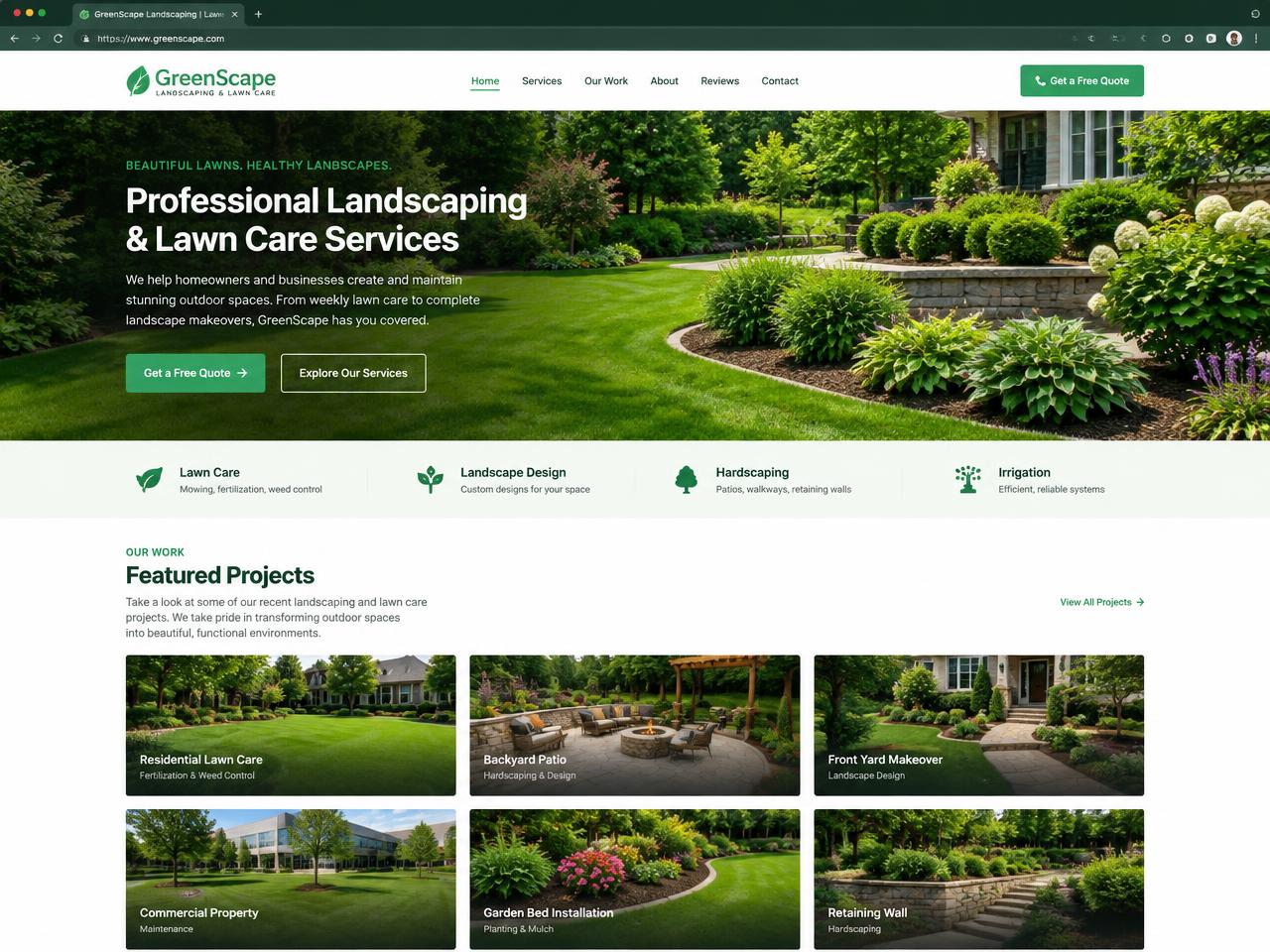 Web de GreenScape