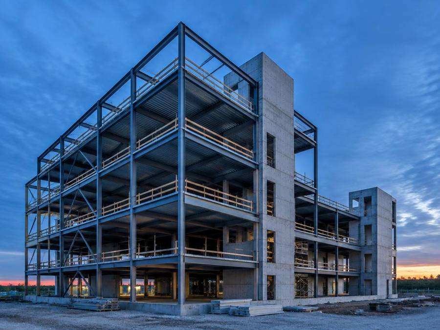 Estructura de edificio en construcción, fotografía de muestra