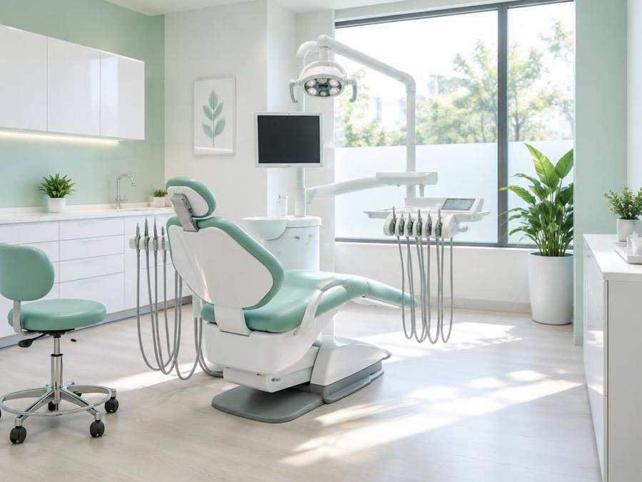 Consultorio dental luminoso, fotografía de muestra